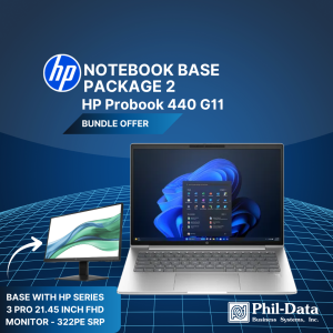 HP ProBook 440 G11 14" Laptop + HP Series 3 Pro 21.45" FHD Monitor (322pe) Bundle | Warranty 1-1-0
