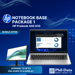 HP ProBook 440 G10 14" Laptop + UPGRADE to HP Series 3 Pro 324pv 23.8” FHD Monitor