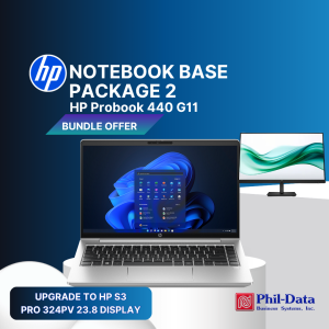 HP ProBook 440 G11 14" Laptop + UPGRADE to HP Series 3 Pro 324pv 23.8” FHD Monitor