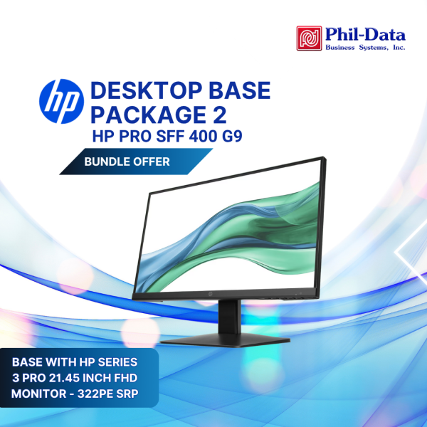 HP Pro SFF 400 G9 Desktop (Core i5-12500, 8GB, 512GB SSD) + HP Series 3 Pro 21.45" FHD Monitor - Image 3