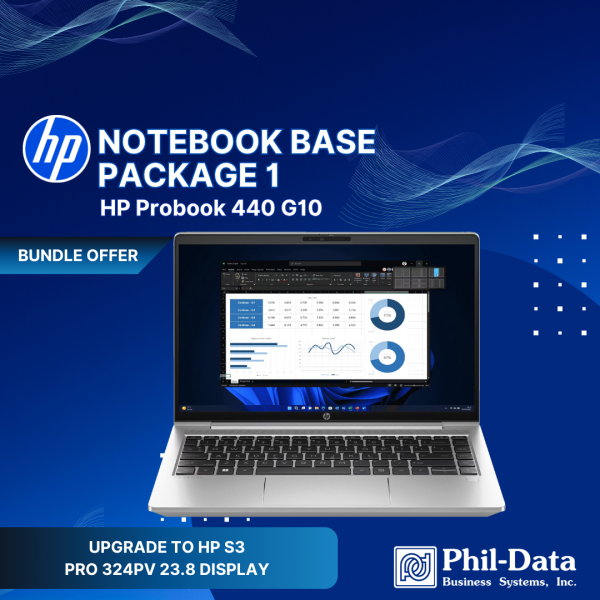 HP ProBook 440 G10 14" Laptop + UPGRADE to HP Series 3 Pro 324pv 23.8” FHD Monitor - Image 3