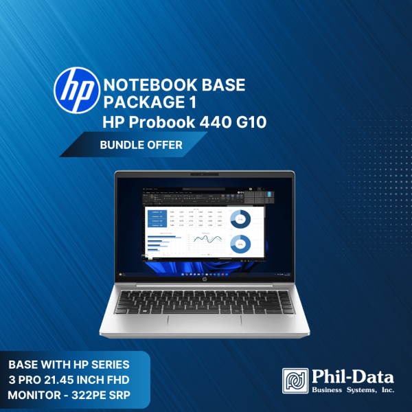 HP ProBook 440 G10 14" Laptop + HP Series 3 Pro 21.45" FHD Monitor (322pe) Bundle | Warranty 1-1-0 - Image 3