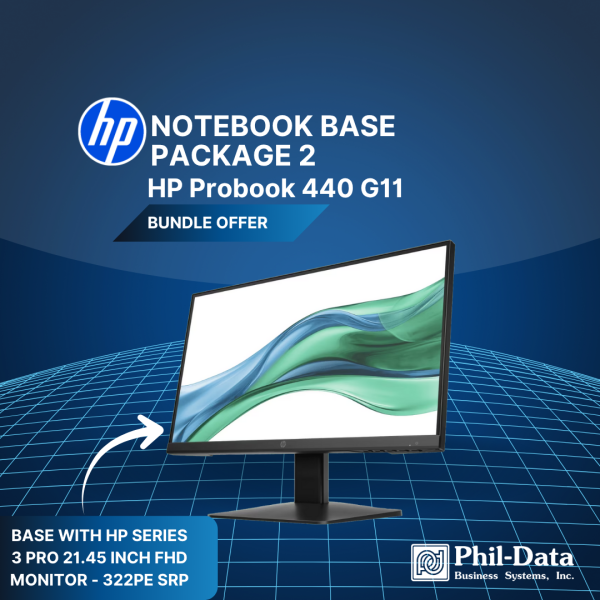 HP ProBook 440 G11 14" Laptop + HP Series 3 Pro 21.45" FHD Monitor (322pe) Bundle | Warranty 1-1-0 - Image 2