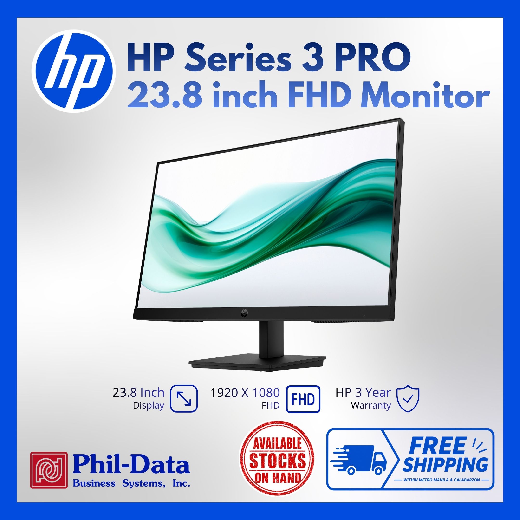 HP S3 Pro 324pv 23.8” FHD Monitor - Image 2
