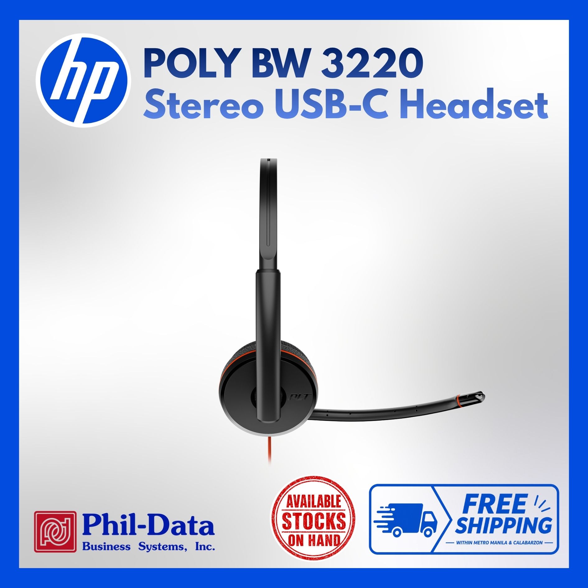 Poly BW 3220 Stereo USB-C Headset - Image 4